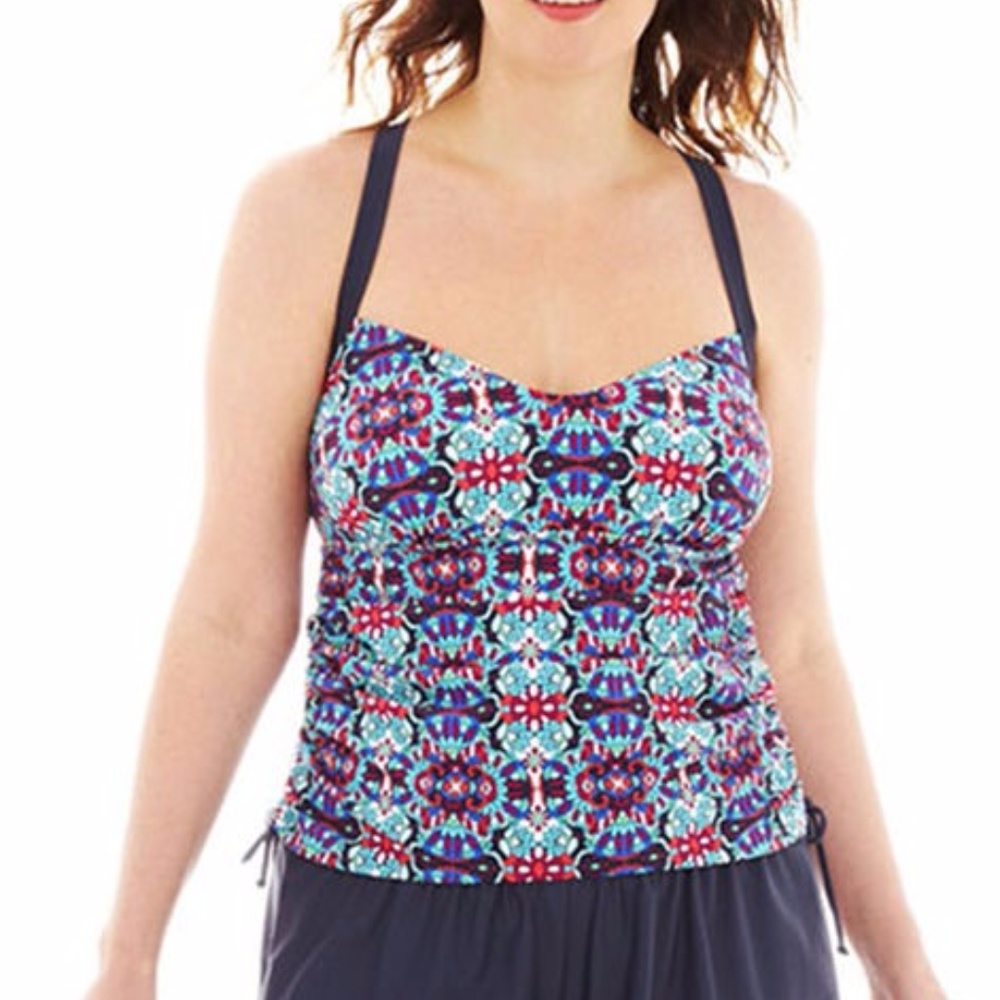 Sonria X-Back Tankini Swim Top Plus Sizes